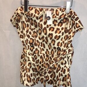 NY & Co Strapless Leopard Print Top – Size XXL (NWT)